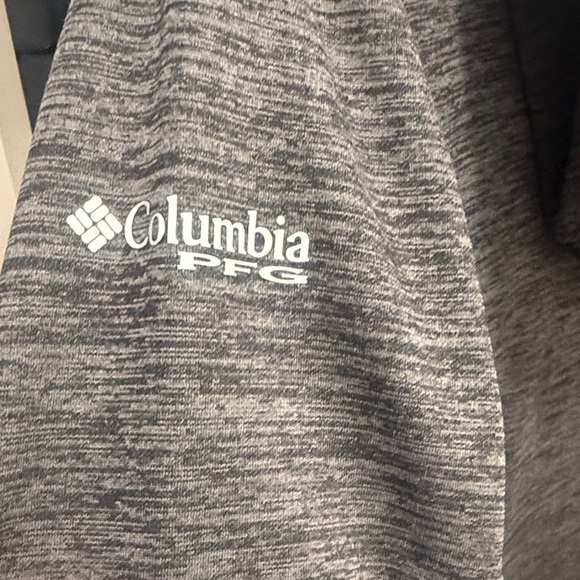 Columbia Men's Charcoal Hoodie with Blue Logo - Picture 4 of 5